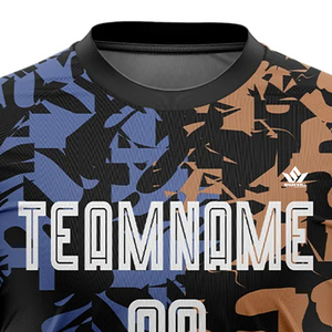 Camiseta de Fútbol de Camuflaje para Hombre, Sublimada, Cuello en V, Manga Corta, Absorbe la Humedad, 320g, Poliéster, Corte Atlético, Personalizable para Equipos - Product Image 4