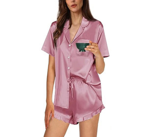 Conjunto de Pijamas de Alta Calidad para Mujer, Elásticos, de Spandex/Algodón, para Verano, Otoño y Primavera - Product Image 5