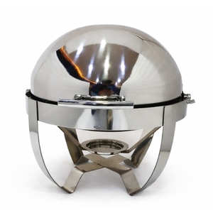 ถาดอุ่นอาหารทรงกลมแบบม้วนฝาปิด ทำจากสแตนเลส - Product Image 1