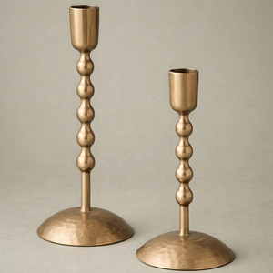 Aluminum <b>casted</b> candle holders taper holder in <b>cast</b> aluminum & <b>cast</b> Iron gold taper candle holders for home & dinning festive - Product Image 1