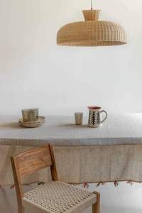 Abat-jour de lustre personnalisable en rotin, bambou et jonc de mer tressé à la main, de haute qualité et au design moderne, pour la décoration de la maison et des cafés - Product Image 5