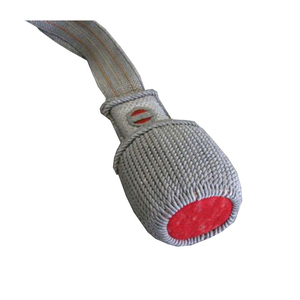 Garniture à pompons tricotée en fil de soie et cuir, écologique, cousue à la main, design personnalisé, taille sur mesure, marque personnalisée, modèle Sword Knot - Product Image 5