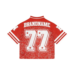 Maillot de football américain de haute qualité personnalisé pour fans, en polyester/coton sublimé, séchage rapide, été, pour hommes et femmes, personnalisable OEM 2026 - Product Image 6