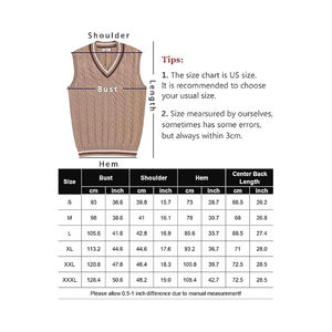 Chaleco de Punto sin Mangas para Hombre, 100% Algodón, Cuello en V, Estilo Casual Otoñal, Antiarrugas, Color Jaspeado, Impresión de Logotipo Personalizado, ODM - Product Image 6