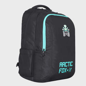 กระเป๋าเป้สะพายหลังแล็ปท็อป Arctic Fox Bot สีดำ ช่องเสียบ USB ซิป ความจุขนาดใหญ่ ผลิตจากผ้า Oxford PU Polyester สำหรับธุรกิจ การเดินทาง มหาวิทยาลัย และสำนักงาน - Product Image 6