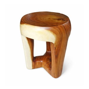 <b>Rustic</b> Organic Solid Suar Wood <b>Side</b> <b>Table</b> Natural Sculptural Design Handcrafted Wood Accent <b>Table</b> Durable Unique Grain - Product Image 1
