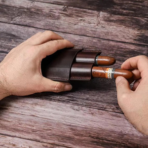 Étui à cigares en cuir de luxe avec coupe-cigares, idéal pour les voyages d'affaires, les cadeaux d'entreprise et le rangement de cigares haut de gamme à prix raisonnable - Product Image 3
