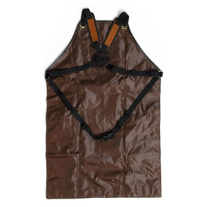 Tablier en cuir pour chef, boucher, métalliste, charpentier, respirant, confortable, unisexe, avec une petite et deux grandes poches - Product Image 2