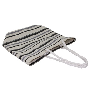 Customizable Wedding Wine <b>Bride</b> <b>Beach</b> Canvas <b>Bag</b> Soft Thick Hand Length Handle Striped Multicolour White - Product Image 6