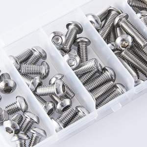 M6x16MM 18MM M6x20MM ISO7380 Tornillos Allen de cabeza redonda Acero inoxidable A2 Tornillos de cabeza de botón hexagonal Sujetadores de muebles de madera - Product Image 2