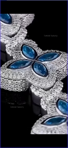 Pulsera de Plata de Ley 925 con Moissanita, Eslabones Cubanos, Piedra Central Azul, Corte Brillante Redondo, Microincrustaciones, Joyería Unisex - Product Image 4