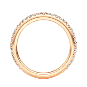 Anillo Apilable Moderno de Oro Amarillo de 9K con Diamante Cultivado en Laboratorio de Corte Redondo de 0.56 ctw, Joyería Fina de Lujo Minimalista, Idea de Regalo - Product Image 6