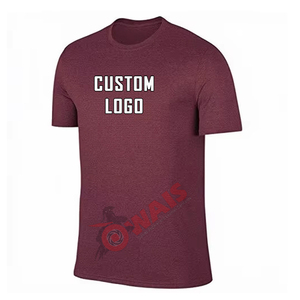 T-shirt en coton à manches courtes pour homme avec logo personnalisé, col rond, coupe classique, jersey décontracté, respirant, couleur unie, impression sur le devant - Product Image 1