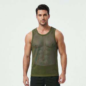 Débardeur de sport en maille écologique pour homme, personnalisé, haute qualité, sans manches, séchage rapide, respirant, pour l'entraînement de basketball - Vente en gros - Product Image 1