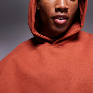 Sweat à capuche surdimensionné pour homme de qualité supérieure, personnalisé avec logo brodé en 3D, imprimé en relief, automne-été, 100% coton, respirant - Product Image 5