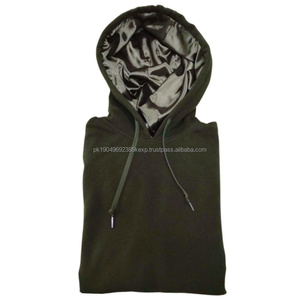 Sudadera con capucha con forro de satén colorido personalizado para hombre Sudadera con capucha de nuevo estilo teñida Lisa bordada para invierno - Product Image 3