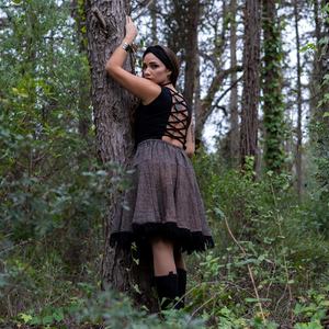 Jupe Bohème Patchwork Automne Hiver, Style Flamenco, Vêtement de Festival Féerique, Jupe de Danse du Ventre, Tenue Quotidienne - Product Image 3