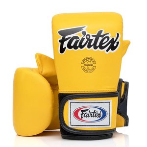 ถุงมือชกมวยหนังแท้ Fairtex แบบปรับแต่งได้ นุ่มสบาย สำหรับการฝึกซ้อมมืออาชีพ ถุงมือสำหรับชกกระสอบทราย ศิลปะการต่อสู้ แบบติดตีนตุ๊กแก - Product Image 1