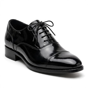 Zapatos Oxford de Vestir para Hombre, de Cuero Charol, con Cordones, Punta Cerrada, Color Sólido, para Oficina y Carrera Profesional, para Todas las Temporadas, de BD - Product Image 1