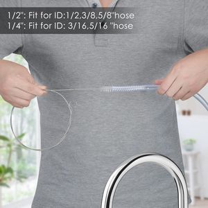 Spazzola per la pulizia di tubi di alimentazione, canne di scarico e sifoni di frigoriferi, da 40 pollici, colore bianco anticato - 4 pezzi - Product Image 5