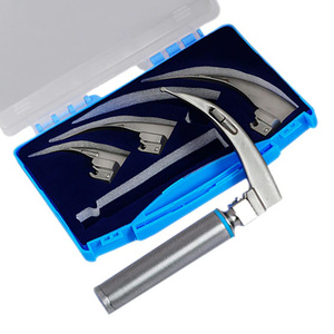 Fiber <b>Optic</b> Stainless Steel Manual Laryngoscope Set Dental Surgical <b>Instrument</b> Kit Medic <b>instruments</b> German stainless steel CE - Product Image 3