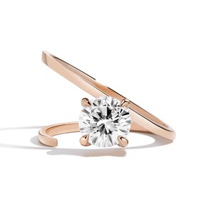 Meilleure bague de fiançailles de luxe en or massif 14 carats avec diamant taille poire certifié IGI, bague brillante inclinée pour mariage et cadeau d'anniversaire - Product Image 3