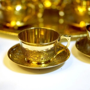 Brass Etched 14Pc Tea Kettle <b>Set</b> - Product Image 2