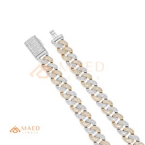 Gold Plated Baguette Cuban Link Moissanite <b>Necklace</b> Cadena Hip Hop Iced Out Luxury Jewelry Para <b>Men</b> Women - Product Image 5