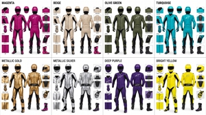 DUMELA INTERNATIONAL <b>Silver</b> Leather Adult Motorcycle <b>Suit</b> Auto Racing Full Body Protection Abrasion Resistant Waterproof - Product Image 5