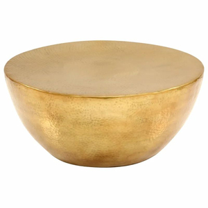 Portable Metal Hand Hammered <b>Silver</b> Round <b>Coffee</b> <b>Table</b> Eco-Friendly Home Hotels Living Room Decorative Furniture - Product Image 2