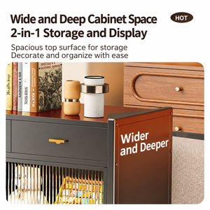 Armoire de rangement multifonctionnelle avec panneau perforé, design gain de place, grande capacité pour l'organisation de l'entrée et de la maison - Product Image 4