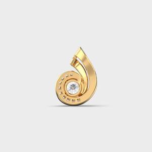 Colgante de Lujo Chapado en Oro de 14K con Moissanita, Corte Brillante Redondo, Forma de Luna, Solitario, Joyería de Compromiso para Mujer - Product Image 2