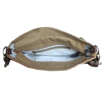 Collection Mayra – Sacs fourre-tout décontractés pour femmes en cuir de vachette véritable et tissu de coton tissé à la main – Tailles et couleurs personnalisables – Deux chaînes et fermeture éclair
