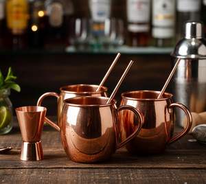 Taza Moscow Mule de Cobre Sólido de Alta Calidad, 350 ml, para Bar, Cerveza, Café y Otros Usos, Taza Multiusos para Cerveza, Leche, Café - Product Image 4
