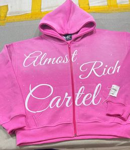 Sweat à capuche streetwear à fermeture éclair à séchage rapide avec strass, personnalisable pour homme, impression DTF, prix de gros, sweat à capuche d'hiver - Product Image 6
