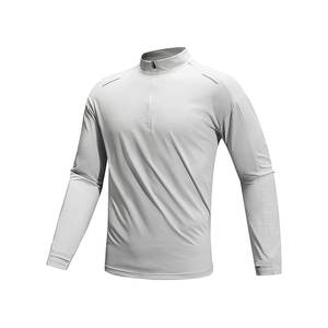 เสื้อสปอร์ตแขนยาวผู้ชายคุณภาพดีที่สุด แบบซิป ¼  แห้งเร็ว เหมาะสำหรับวิ่งและกิจกรรมกลางแจ้ง - Product Image 2