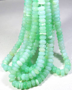 Venta al por mayor de cuentas de crisoprasa natural de 9 mm, impresionantes, lisas, teñidas, de primera calidad, en forma de rondel, en hilo de 16 pulgadas, piedras preciosas a la venta. - Product Image 4