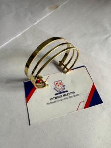 Elegant Brass Adjustable Size free Cufflink <b>Bangle</b> <b>Bracelets</b> Craftsmanship Luxury Gifting For Special Anniversary Celebration - Product Image 5