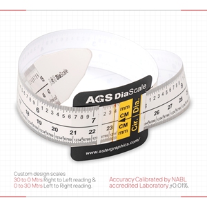 AGS DiaScale Precision Diameter <b>Tape</b> <b>Measure</b> NABL Calibrated Circular Measurement Tool For Pipe Tube And Cylinder Gauging - Product Image 1