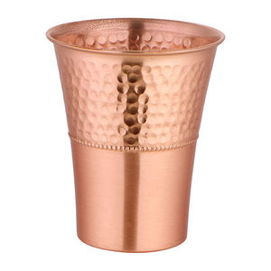 Gobelet à boire en cuivre, finition martelée, tasse à eau en métal, vaisselle rustique, verre décoratif pour boissons - Product Image 4