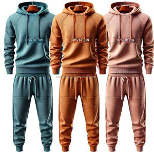 Ensembles de jogging à capuche pour hommes hiver 100% pantalons de survêtement en molleton de coton pantalons de survêtement et ensembles de sweats à capuche Design personnalisé de haute qualité - Product Image 2