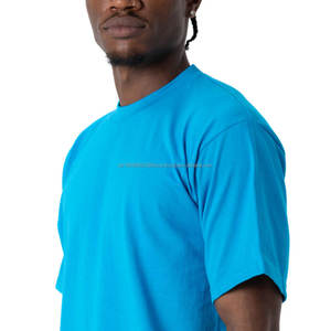 Camisetas Azules Grandes y Holgadas de Verano, Camiseta de Algodón de Manga Corta con Cuello Redondo, Top Informal Básico, Camisetas Extra Grandes - Product Image 3