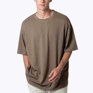 Camiseta de Algodón Grueso Transpirable con Logotipo Personalizado para Hombre, Ajuste Cómodo con Estampado Digital, Tejido Liso Teñido y Lavado, Ropa Usada - Product Image 4