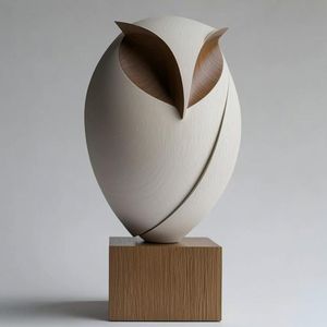 Sculpture en bois artisanale pour la décoration intérieure - Product Image 1
