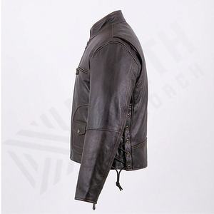Chaqueta de cuero para motocicleta NAI-0460B, abrigo de moda para hombre, estilo motero, equipo de protección para motociclistas, venta al por mayor, personalizable. - Product Image 3