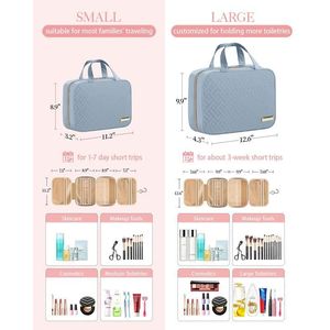 HOTOR Borsa da Toilette da Appendere per Donne e Uomini, Borsa da Viaggio per il Trucco con Ampio Scomparto per Organizzazione e Conservazione - Product Image 3