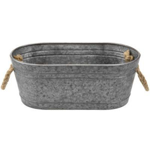 Bac à boissons ovale en métal galvanisé, grand seau à glace avec poignées, accessoires de bar en cuivre antique pour vin et champagne - Product Image 2