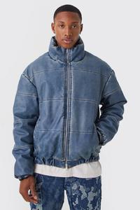 OEM Men’s Premium Puffer <b>Jacket</b> For Winter Custom Casual Outdoor Wear For Men's Windproof <b>Zipper</b> Closure Side <b>Pockets</b> Men's Coat - Product Image 5