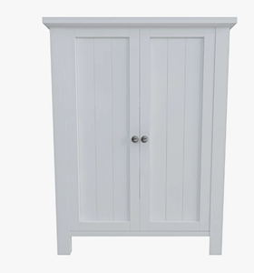 Armoire de rangement autoportante en bois blanc à double porte, buffet organisateur pour chambre à coucher, salon, meuble de maison - Product Image 6
