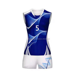 Uniforme de voleibol impreso con logotipo personalizado profesional para hombres y mujeres conjuntos de Jersey de manga corta de último diseño - Product Image 2